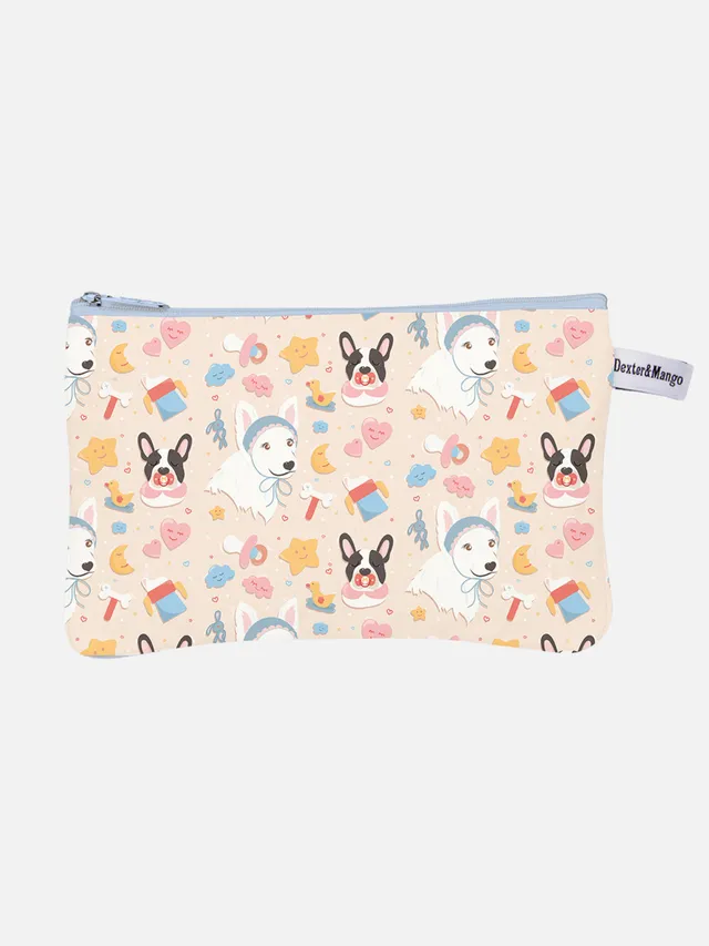 dexter-mango-pochette-beige-trousse-chien-coton-balade image 1