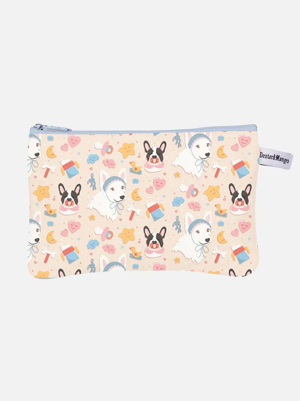 dexter-mango-pochette-beige-trousse-chien-coton-balade image 1