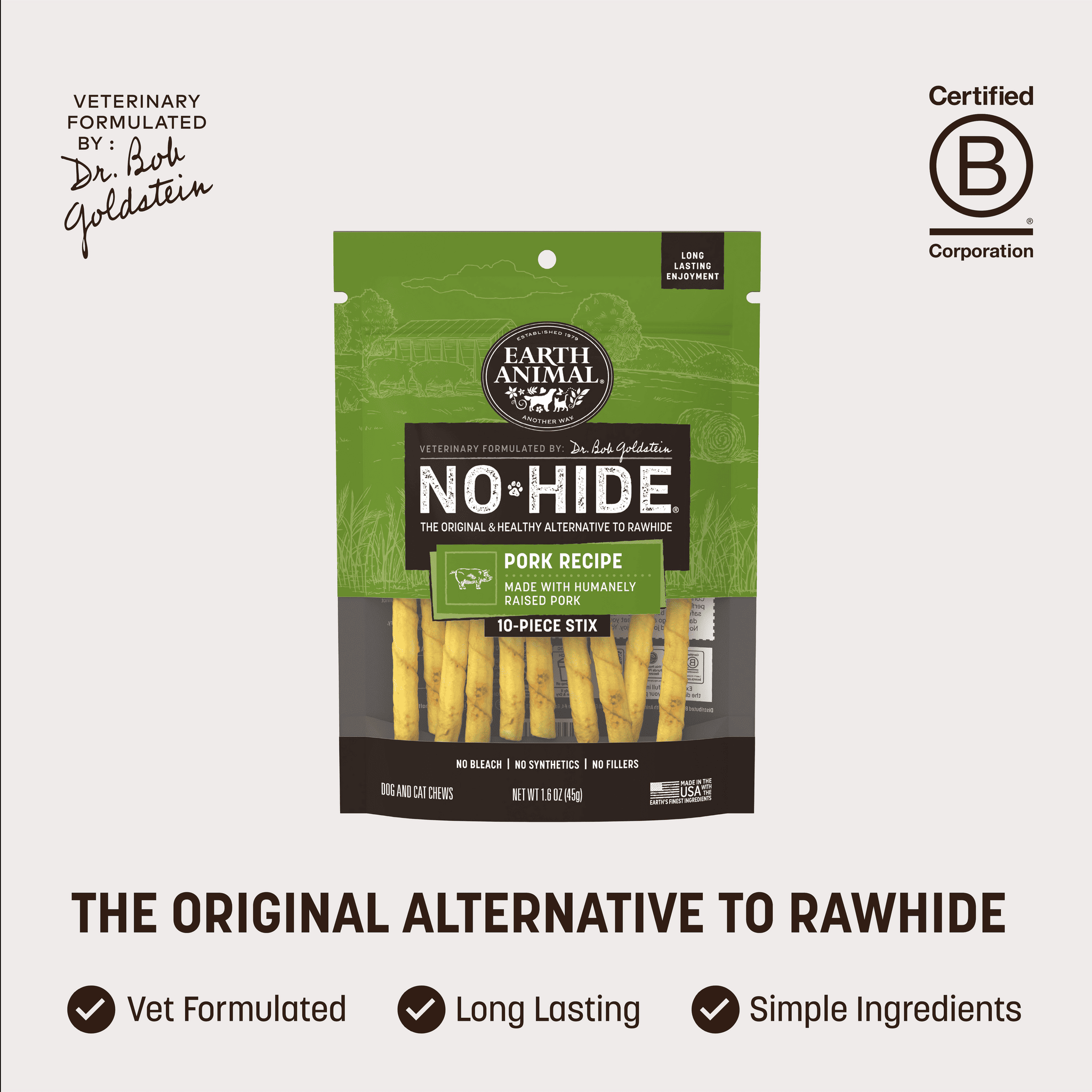 earth-animal-no-hide-pork-stix-friandise-xs-10-pcs-porc image 2