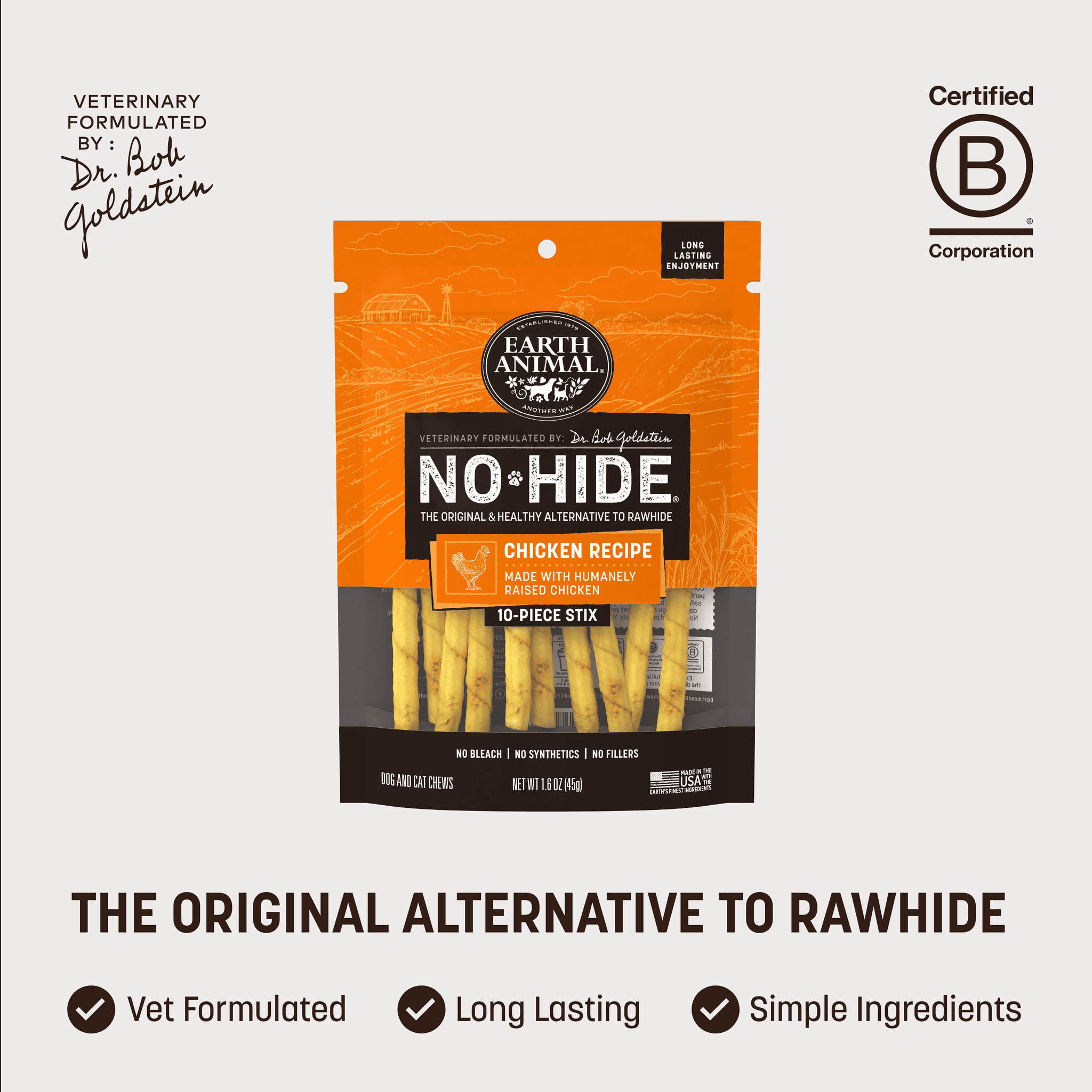 earth-animal-no-hide-chicken-stix-friandise-xs-lot-10 image 2