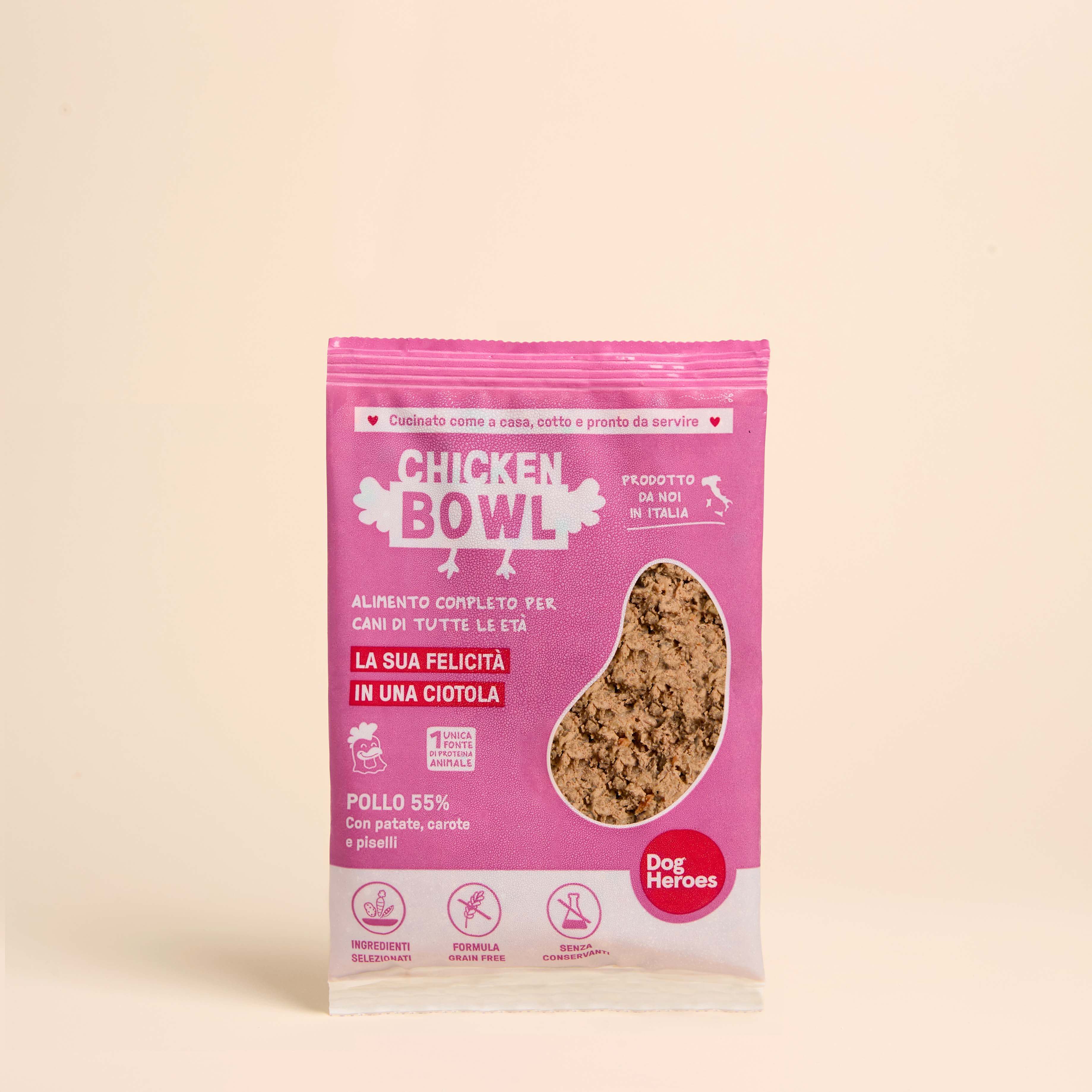 dog-heroes-chicken-bowl-surgelato-320g-p-t-e-chien-poulet image 1