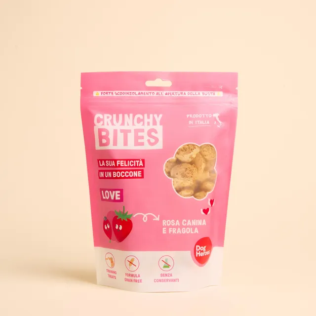 dog-heroes-crunchy-bites-love-80g-friandise-chien-fraise image 1