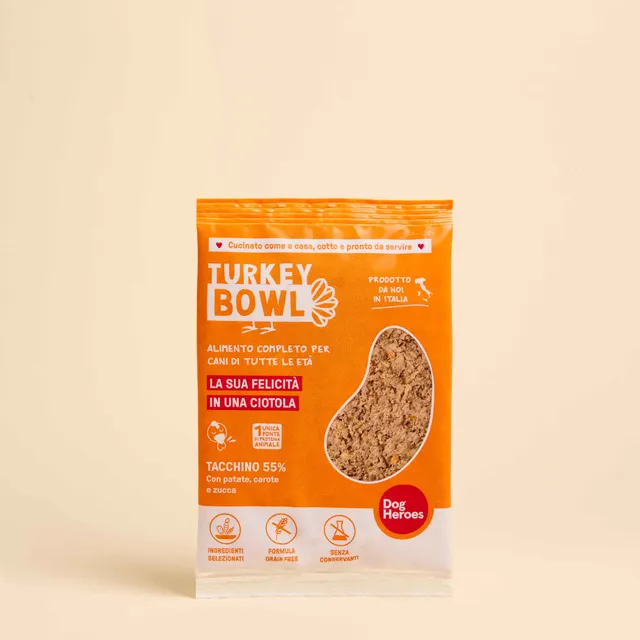 dog-heroes-turkey-bowl-repas-dinde-320g-lot-12-surgel image 1