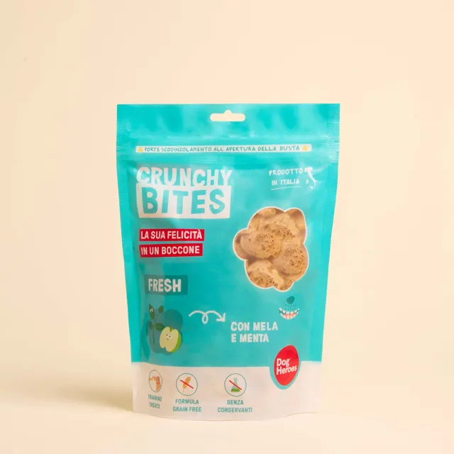dog-heroes-crunchy-bites-snack-chien-pomme-menthe-80-g image 1