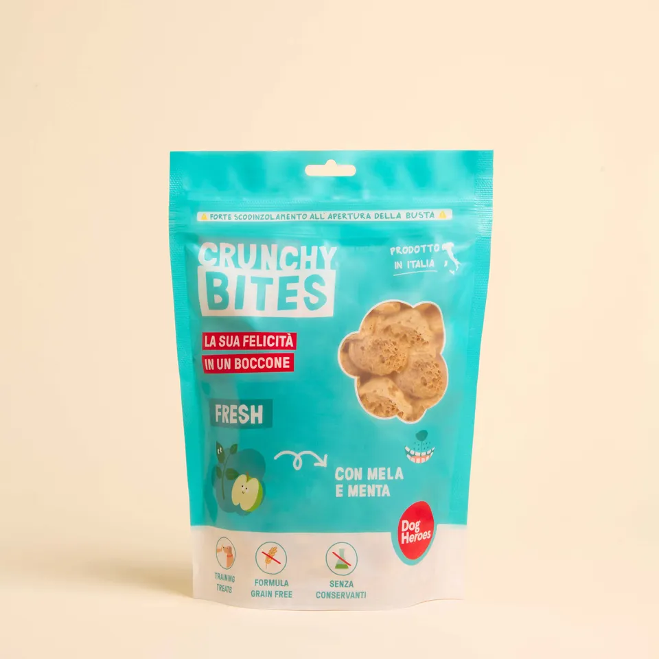dog-heroes-crunchy-bites-snack-chien-pomme-menthe-80-g image 1