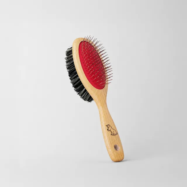 dexter-mango-brosse-double-face-bois-de-h-tre-chien-chat image 1