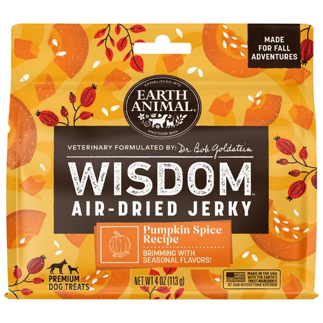 earth-animal-wisdom-jerky-friandise-citrouille-pices-4-oz-dition-limit-e image 1