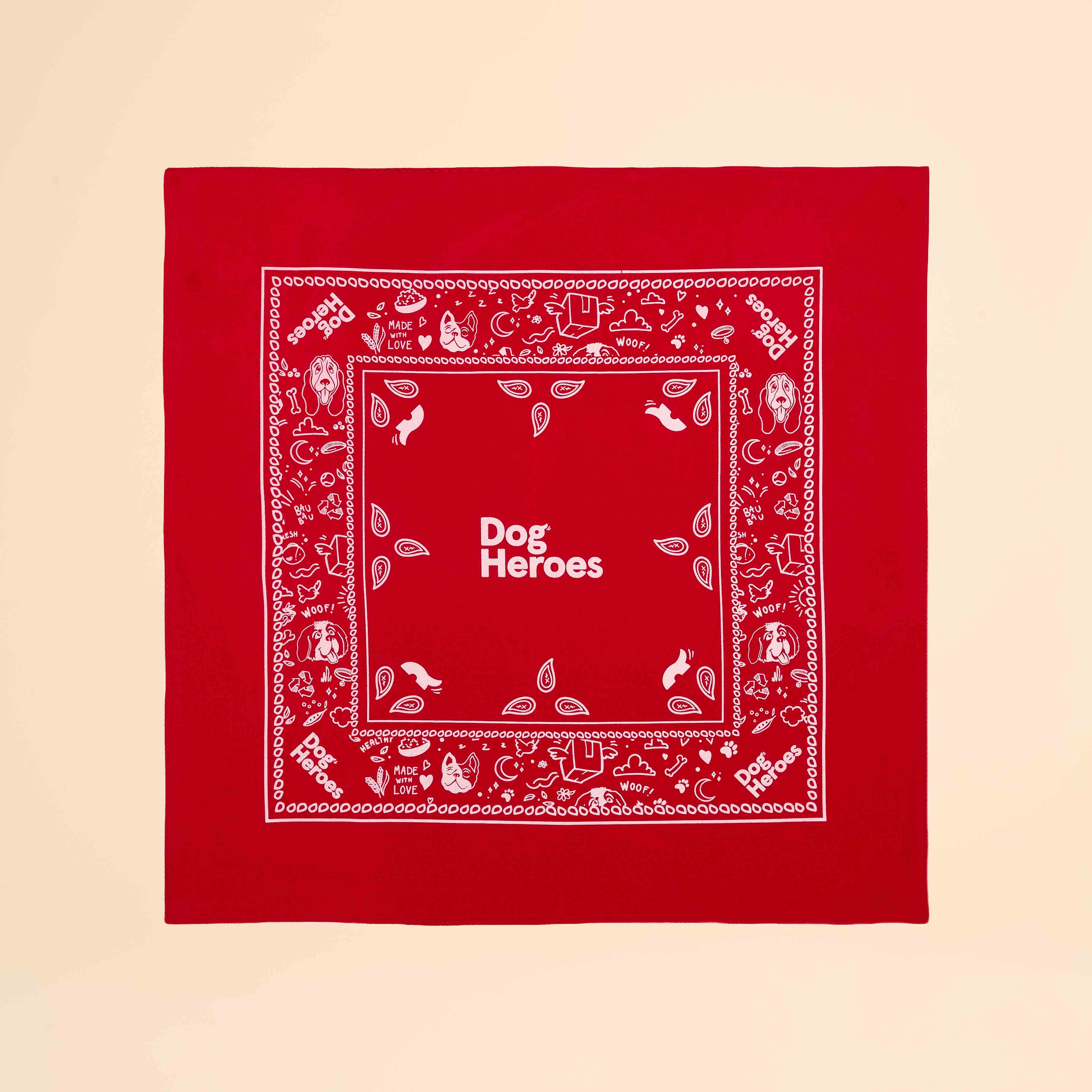 dog-heroes-bandana-foulard-chien-rouge-54-5-cm image 1