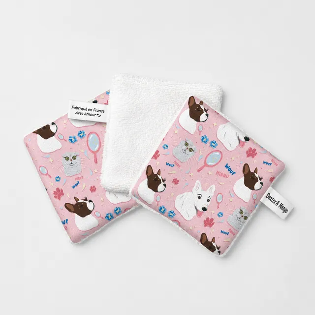 dexter-mango-lingettes-lavables-chien-bambou-france image 1