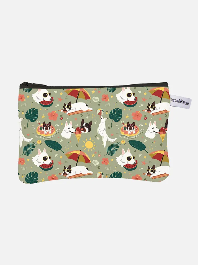 dexter-mango-pochette-verte-trousse-chien-coton-3-produits image 1