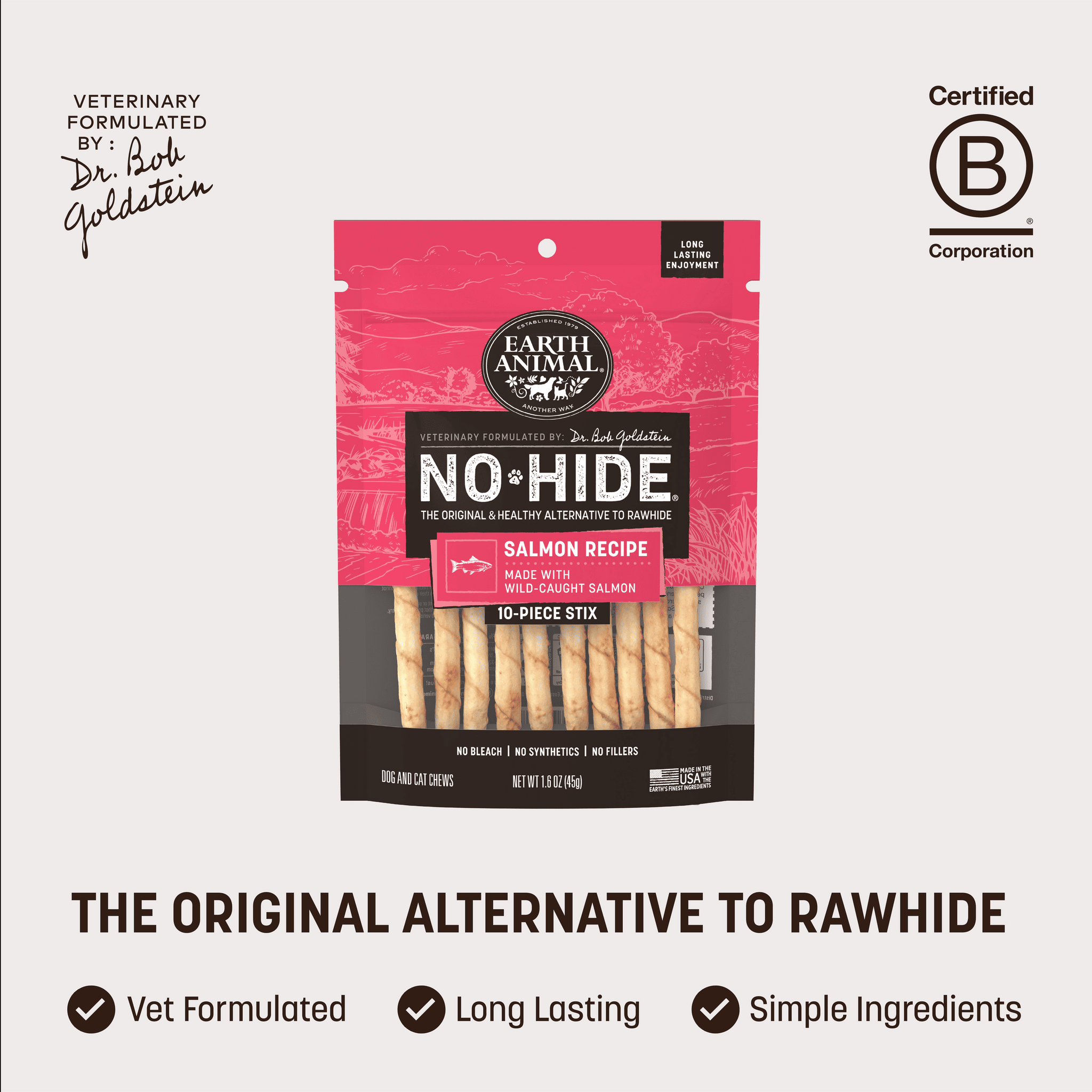earth-animal-no-hide-salmon-stix-friandise-xs-10-pcs image 2