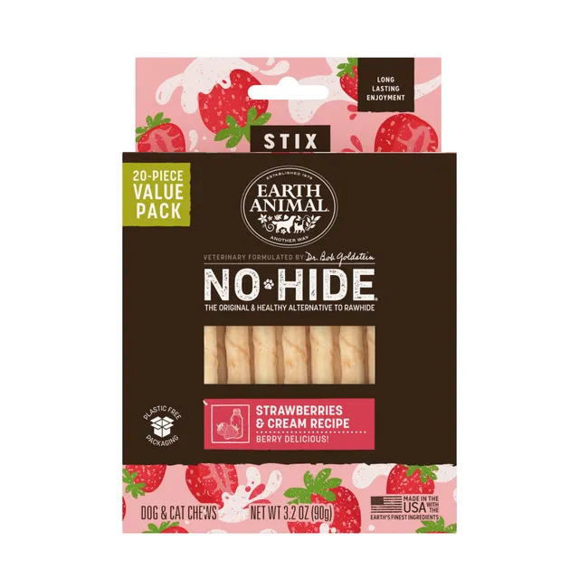earth-animal-no-hide-stix-fraise-cr-me-xs-lot-20-dents image 1