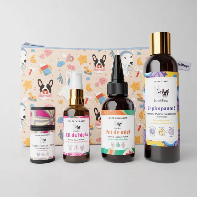 dexter-mango-trousse-indispensable-chien-kit-5-soins-naturel image 1