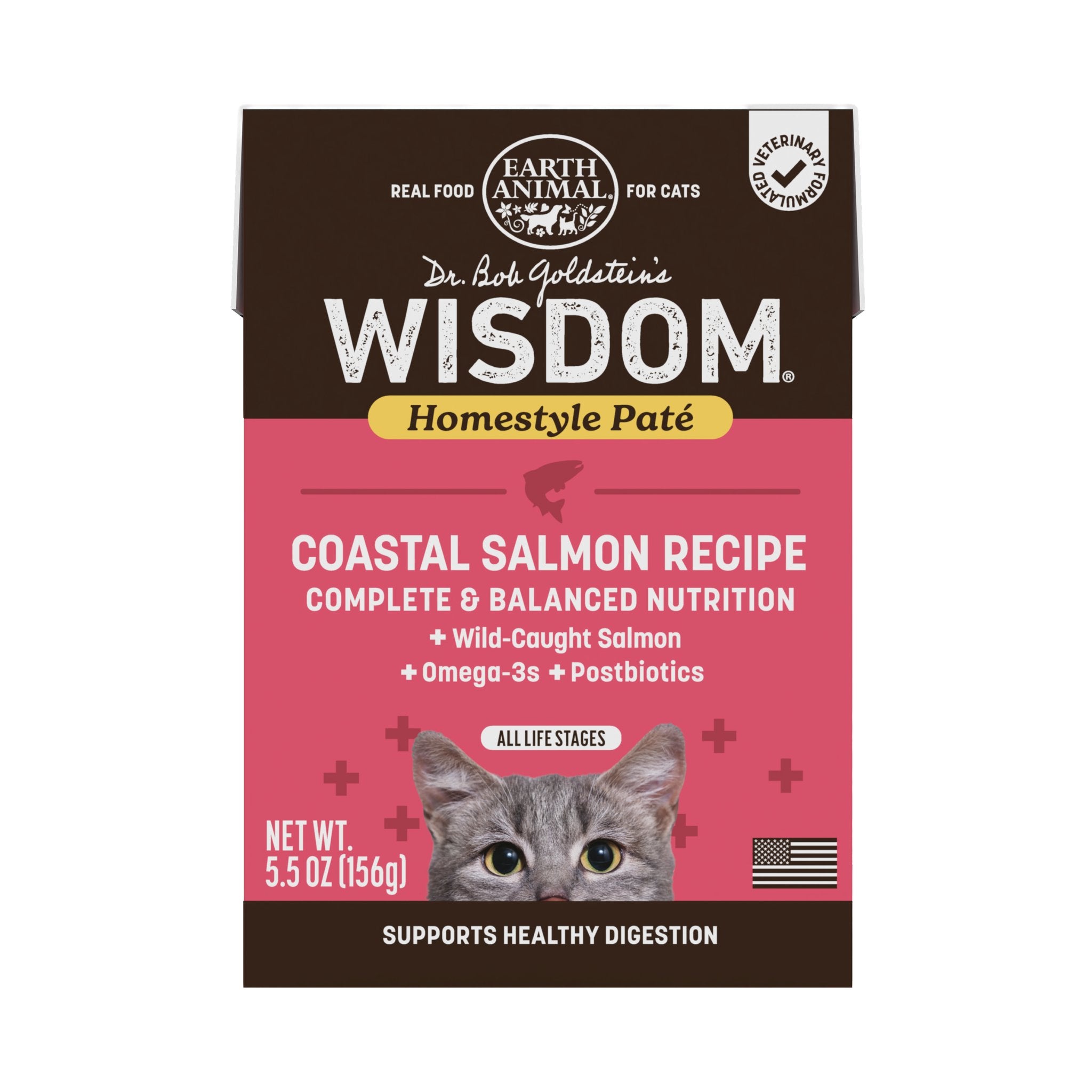 earth-animal-wisdom-p-t-e-chat-saumon-156-g-monoprot-ine image 1