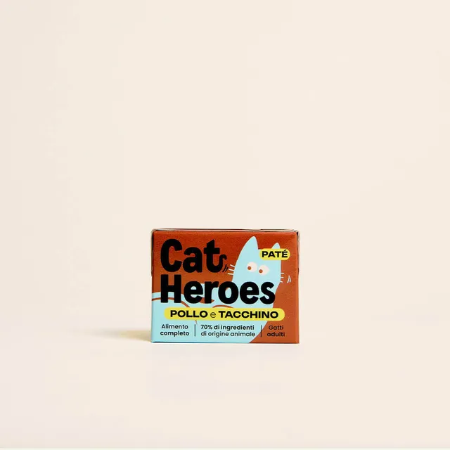 dog-heroes-cat-heroes-poulet-dinde-p-t-e-chat-95g-lot-12 image 1