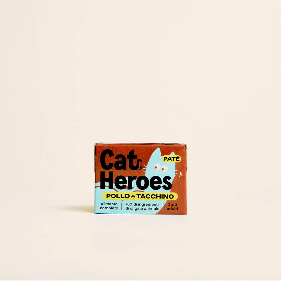 dog-heroes-cat-heroes-poulet-dinde-p-t-e-chat-95g-lot-12 image 1