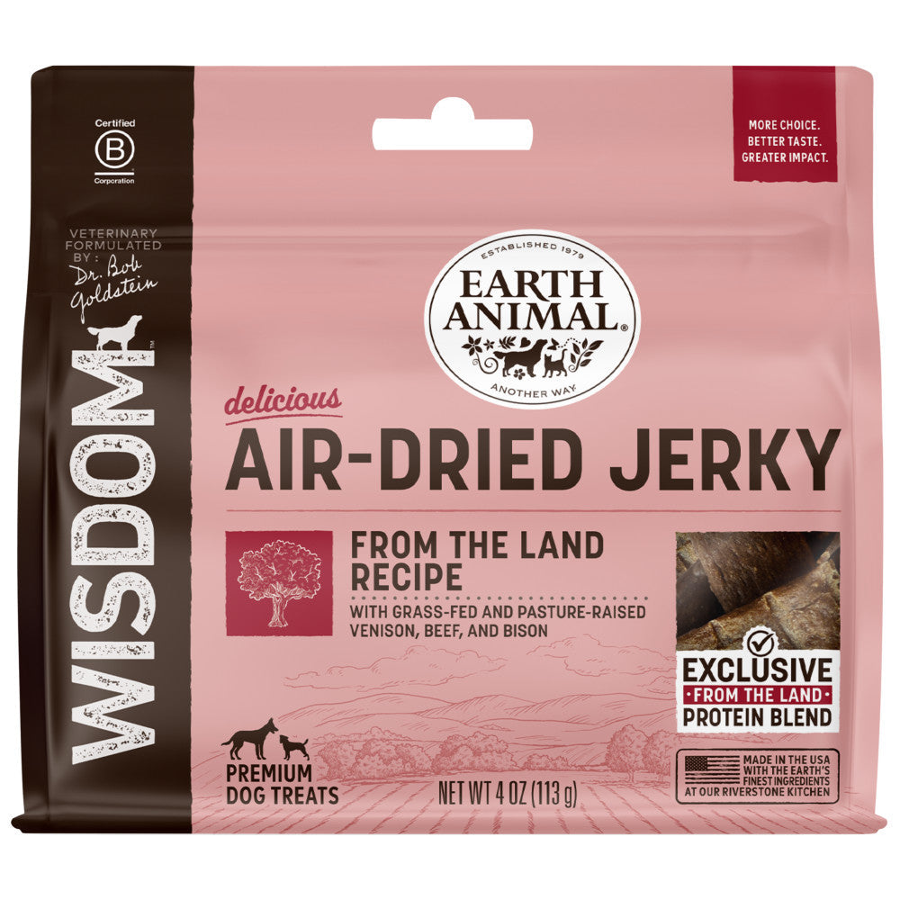 earth-animal-wisdom-jerky-from-the-land-friandise-chien-4-oz image 1