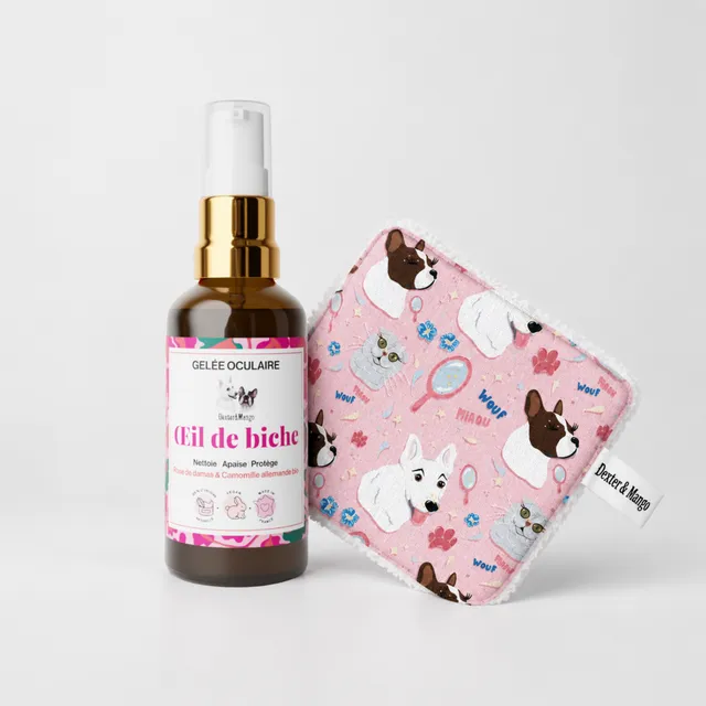 dexter-mango-duo-oeil-de-biche-lingettes-lotion-yeux-chien image 1