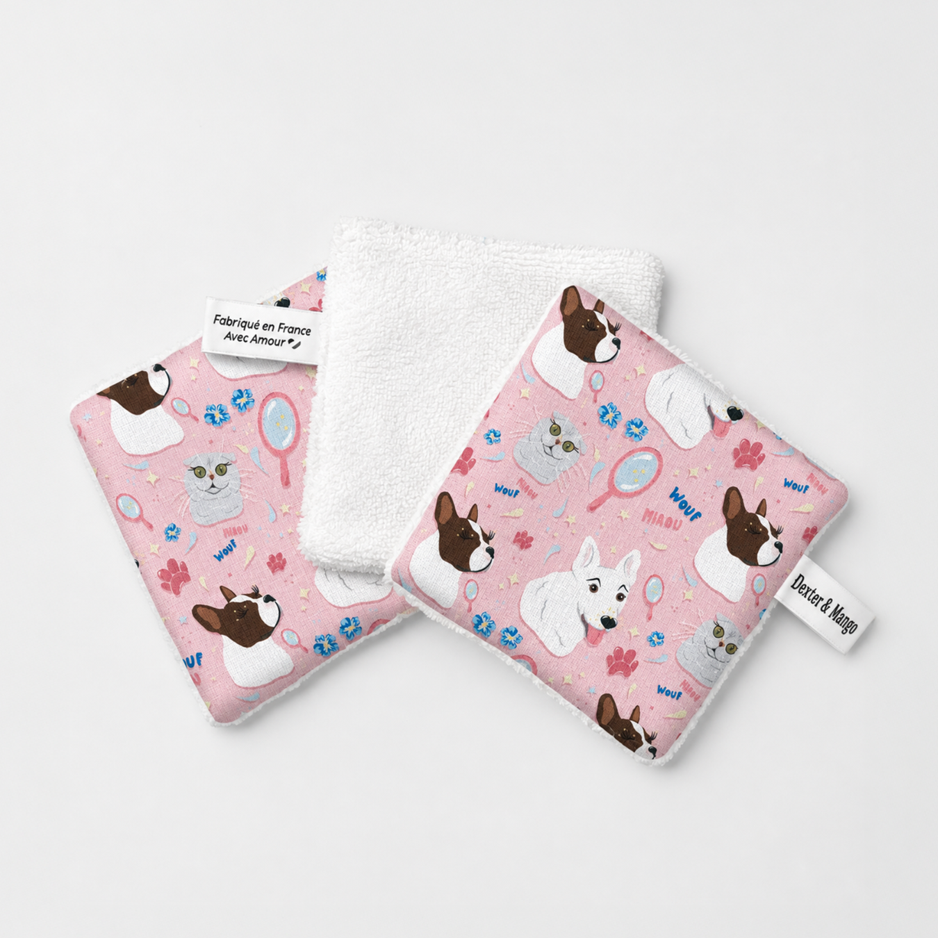 dexter-mango-lingettes-lavables-chien-bambou-france image 1