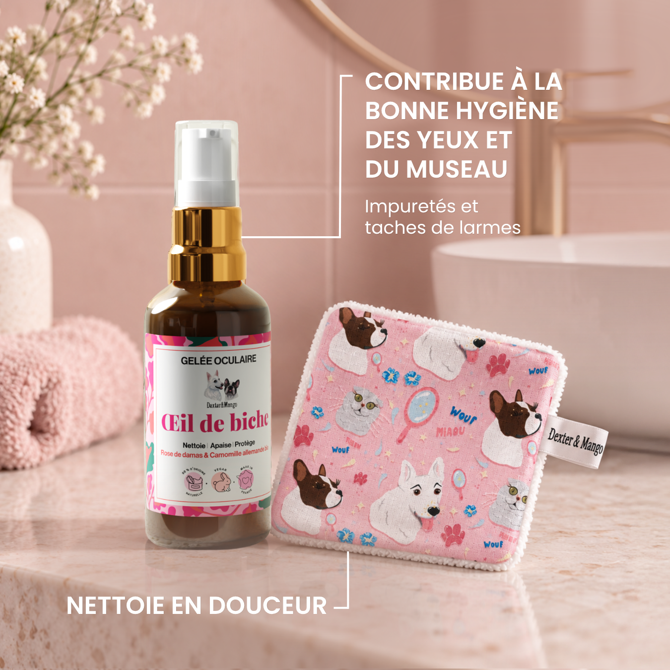 dexter-mango-duo-oeil-de-biche-lingettes-lotion-yeux-chien image 2